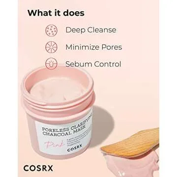 COSRX Pink Pore Clarifying Charcoal Mask 3.8 fl. oz / 110g Blackheads, Pores, Acne Control, Color Changing Fun Skincare, Detox Face Clay Mask, Wash Off Type, Korean Skin Care