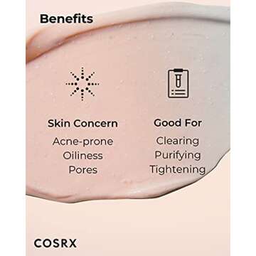 COSRX Pink Pore Clarifying Charcoal Mask 3.8 fl. oz / 110g Blackheads, Pores, Acne Control, Color Changing Fun Skincare, Detox Face Clay Mask, Wash Off Type, Korean Skin Care