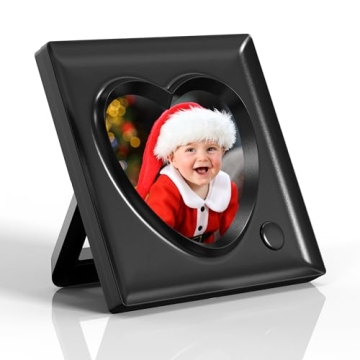 KWANWA Picture Frame Personalized Voice 20S Recordable, 3.9x3.9 Love Heart Shape Gifts for Graduatio...