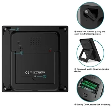 KWANWA Picture Frame Personalized Voice 20S Recordable, 3.9x3.9 Love Heart Shape Gifts for Graduation, Christmas, Birthday, Wedding, Photo Frame for Tabletop Desk Bookshelf Office Home