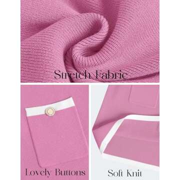 ZESICA Fall Dresses for Women - Stylish Knit Bodycon Dress