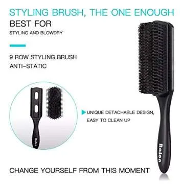 4Pcs Hair Brush Set for Easy Detangling, Ideal for All Hair Types