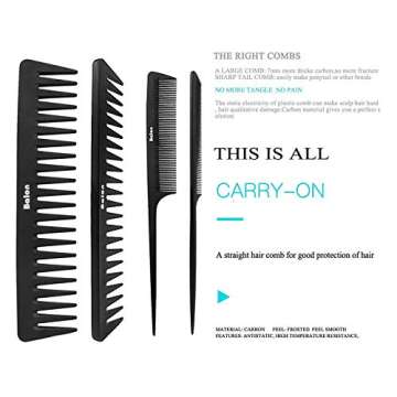 4Pcs Hair Brush Set for Easy Detangling, Ideal for All Hair Types