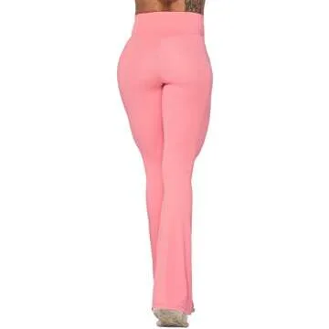 Sunzel Flare Leggings, Crossover Yoga Pants for Women with Tummy Control, High-Waisted and Wide Leg