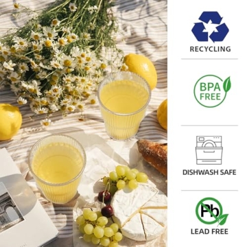 RÉΑLWÁY Unbreakable Acrylic Tumblers - Set of 8 Stackable Cups