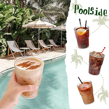 RÉΑLWÁY Unbreakable Acrylic Tumblers - Set of 8 Stackable Cups