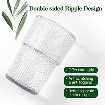 RÉΑLWÁY Unbreakable Acrylic Tumblers - Set of 8 Stackable Cups