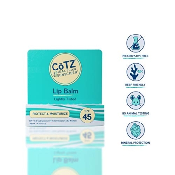 Cotz Lip Balm with SPF 45 - Mineral Protection for Your Lips
