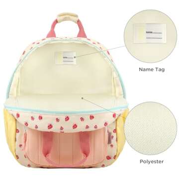 GAGAKU Kids Mini Backpack for Ages 2-6 - Strawberry Design