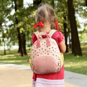 GAGAKU Kids Mini Backpack for Ages 2-6 - Strawberry Design