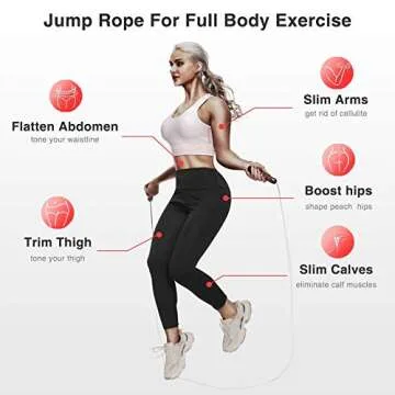 KEEPTO Tangle-Free Adjustable Jump Rope for Fitness