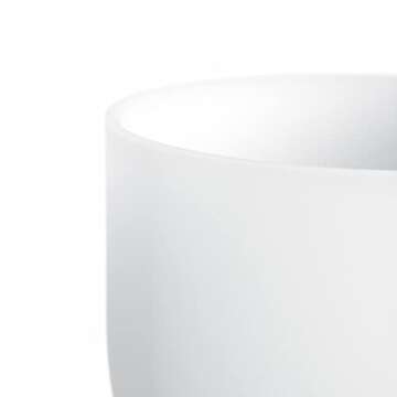 YIYUECHEN Quartz Frosted Crystal Singing Bowl D Note Sacral Chakra 8 inch