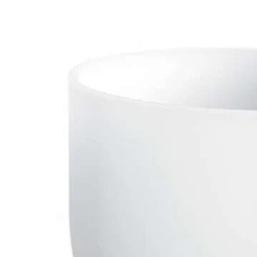 YIYUECHEN Quartz Frosted Crystal Singing Bowl D Note Sacral Chakra 8 inch