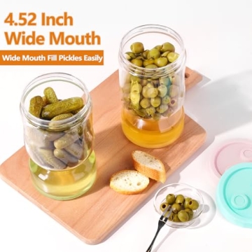 ZENS Leakproof 64 oz Pickle Jar with Strainer Flip