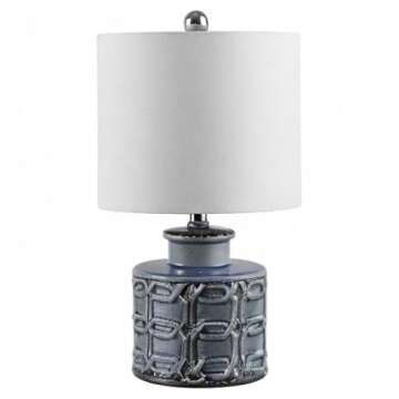 Elegant SAFAVIEH Bijou Blue Ceramic Table Lamp