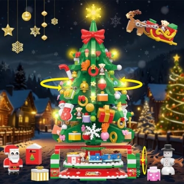 HOGOKIDS 2024 Rotating Christmas Tree Set - 24 Days Countdown