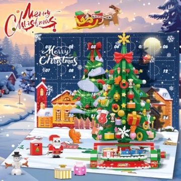 HOGOKIDS 2024 Rotating Christmas Tree Set - 24 Days Countdown