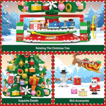 HOGOKIDS 2024 Rotating Christmas Tree Set - 24 Days Countdown