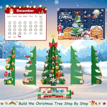 HOGOKIDS 2024 Rotating Christmas Tree Set - 24 Days Countdown