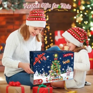 HOGOKIDS 2024 Rotating Christmas Tree Set - 24 Days Countdown
