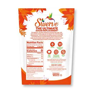 Swerve Ultimate Sugar Replacement Sweetener, Granular Sugar Substitute, Zero Calorie, Keto Friendly,...