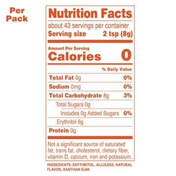 Swerve Ultimate Sugar Replacement Sweetener, Zero Calorie