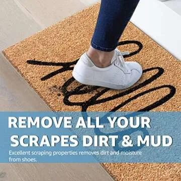 Durable LuxUrux Hello Mat Doormat for Indoor and Outdoor Use
