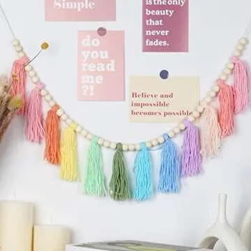 Colorful Cotton Tassel Garland for Birthdays and Decor