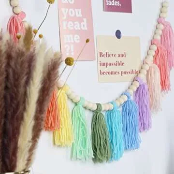Colorful Cotton Tassel Garland for Birthdays and Decor