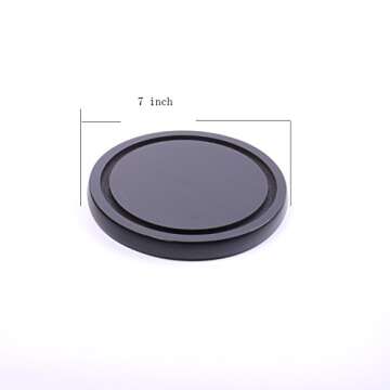 Somush Glass Cloche Bell Jar Display Dome with Black Wooden Base Dia 6" x H 10"