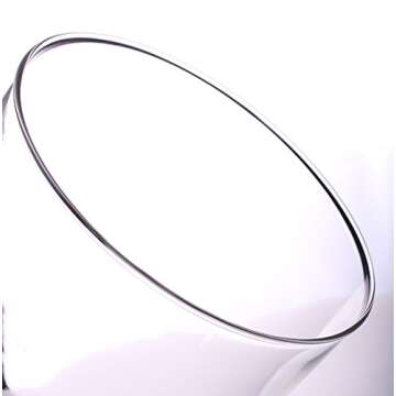 Somush Glass Cloche Bell Jar Display Dome with Black Wooden Base Dia 6" x H 10"