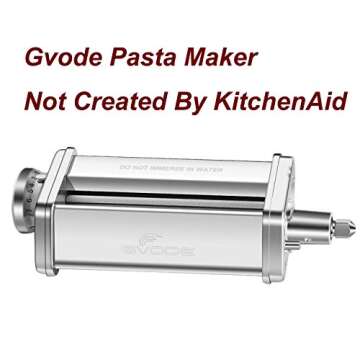 Patsa Roller Attchemnt for Kitchenaid Stand Mixer, Pasta Roller Kitchenaid Attachment, Stainless steel Pasta Roller Machine with 8 Adjustable thickness knob by Gvode