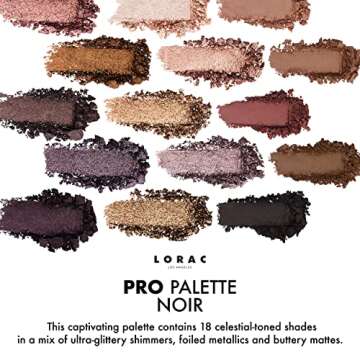 LORAC PRO Matte & Shimmer Eyeshadow Palette Noir - Vegan