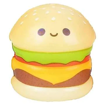 4E's Novelty Fast Food Squishy Toys for Kids Bulk - Slow Rising (Individually Wrapped) Small Foam Squishies 1.5-2.25" - Valentines Day Gifts for Kids Classroom Birthday Party Favors - Pack of 24