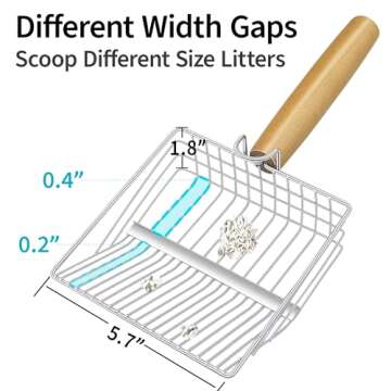 UFECODO Fast Sifting Cat Litter Scoop – Ergonomic & Easy Clean