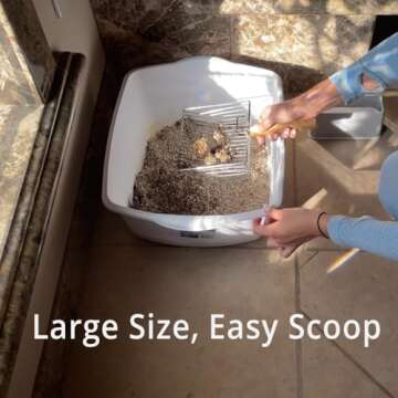 UFECODO Fast Sifting Cat Litter Scoop with Holder Stand