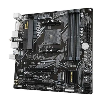 GIGABYTE B550M DS3H AC (AM4 AMD/B550/Micro ATX/Dual M.2/SATA 6Gb/s/USB 3.2 Gen 1/PCIe 4.0/HMDI/DVI/DDR4/Motherboard)