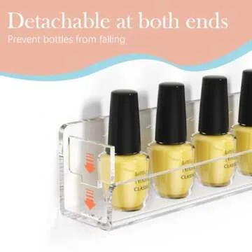 FEMELI Nail Polish Wall Rack 6 Shelves Organizer