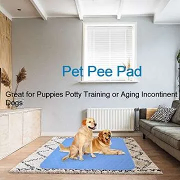 2PCS Reusable Underpads Large 34" x 36", Upgrade Cooling Waterproof Bed Pads with Heavy Absorbent, Washable for Incontinent, Potty Training, for Adult, Kids, Dogs