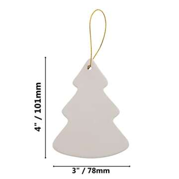 Creative Hobbies DIY Ceramic Bisque Ornaments for Holiday Fun