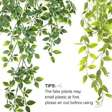 ZIFTY 3pcs Fake Hanging Plants Artifical Fake Potted Greenery Faux Eucalyptus Vine Mandala Vine for Wall Home Room Office Indoor Outdoor Decor