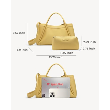 NEWBELLA Kelly Tote Bag for Women, Trendy Designer Vegan Leather Crossbody Bag with Shoulder Strap, Includes Matching Handbag and Crossbody Purse