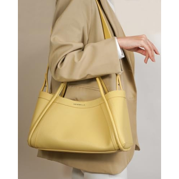 NEWBELLA Kelly Tote Bag for Women, Trendy Designer Vegan Leather Crossbody Bag with Shoulder Strap, Includes Matching Handbag and Crossbody Purse