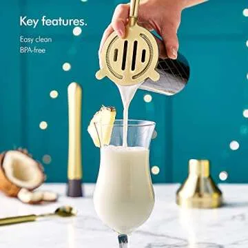 VonShef Premium Cocktail Shaker Barware Set - 16oz