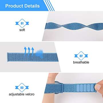 Kids Wristband Compatible with Apple AirTag, Protective Case for Air Tag GPS Tracker Holder with Nylon Bracelet, Adjustable Anti Lost Watch Band for Toddler Child Elder(Blue)