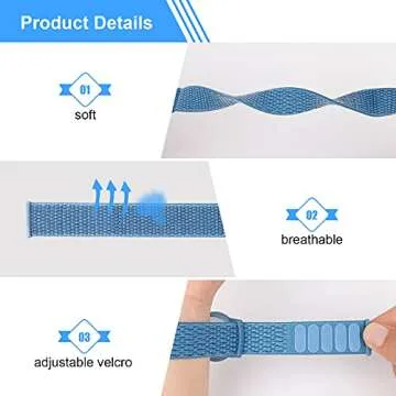 Kids Wristband Compatible with Apple AirTag, Protective Case for Air Tag GPS Tracker Holder with Nylon Bracelet, Adjustable Anti Lost Watch Band for Toddler Child Elder(Blue)