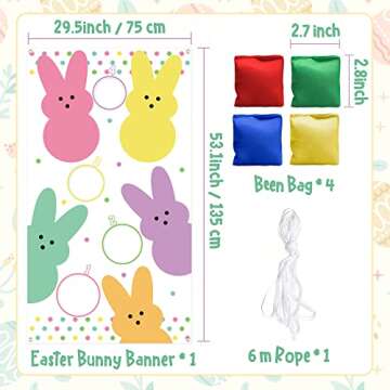WATINC Easter Bunny Peeps Party Toss Game: Fun & Engaging Spring Activity