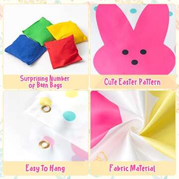 WATINC Easter Bunny Toss Game - Fun for All Ages