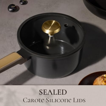 CAROTE Nonstick Ceramic Cookware Set, 14pcs Cooking Pots and Pans