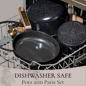 CAROTE Nonstick Ceramic Cookware Set, 14pcs Cooking Pots and Pans